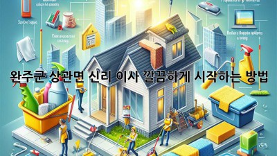 완주군 상관면 신리 이사🧹✨ 깔끔하게 시작하는 방법!