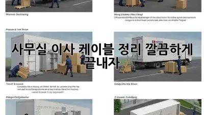 사무실 이사, 케이블 정리 깔끔하게 끝내자!